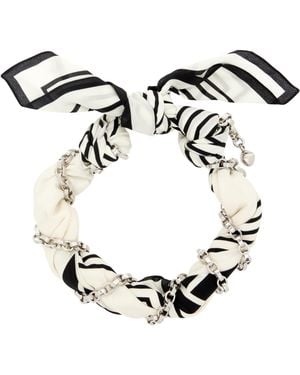 TOTEME Silk Scarf Collar Necklace - Metallic