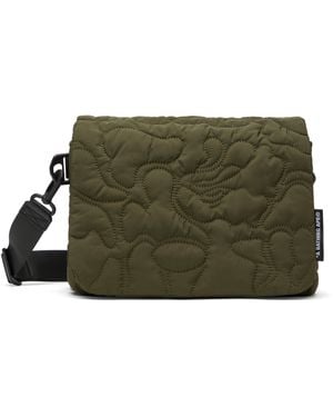 A Bathing Ape Line Camo Quilted M Bag - Green