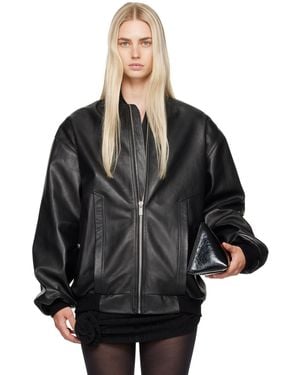 Magda Butrym ブラック オーバーサイズ レザージャケット