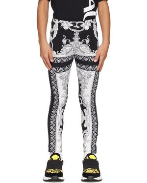 Versace キッズ｜ブラック＆ホワイト Baroque レギンス