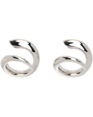 Mugler Spiral Ring Set - Black