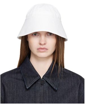 Jil Sander Off- Linen Bucket Hat - Blue