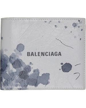 Balenciaga Cash Square Folded Coin Wallet - Grey