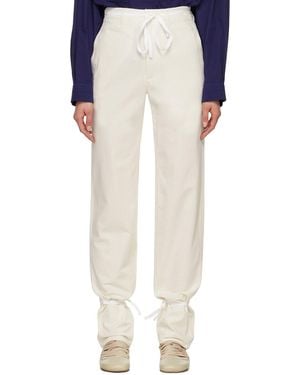 Lemaire Straight Trousers - White