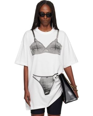 VAQUERA Off- Trompe L'Oeil Tall T-Shirt - White