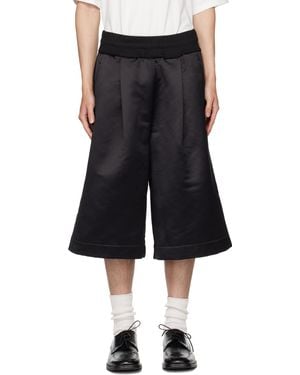 Dries Van Noten ブラック パネル ショートパンツ