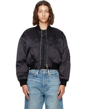 Alexander Wang Faux Fur Lined Bomber Jacket - Black