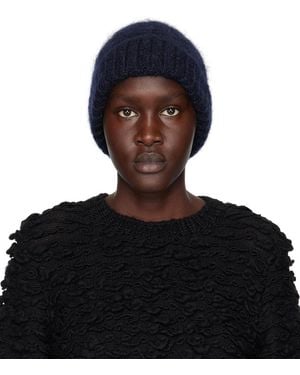 Cecilie Bahnsen Navy Imogen Beanie - Black
