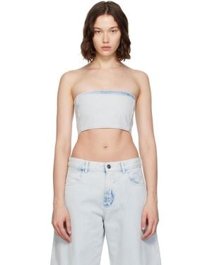 Alaïa Bustier Denim Top - Black