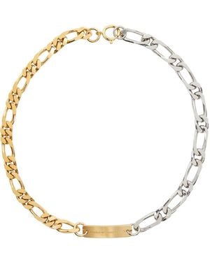 In Gold We Trust Figaro Necklace - Metallic
