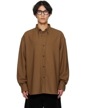 Studio Nicholson Tan Jude Shirt - Brown