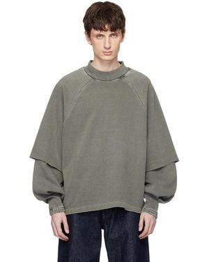 Seventh Raglan Layered Longsleeve T-Shirt - Grey