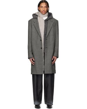 Acne Studios Single-Breasted Wool Coat - Black