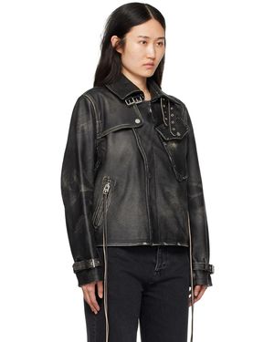 Eytys Ssense Exclusive Flux Leather Jacket in Black | Lyst