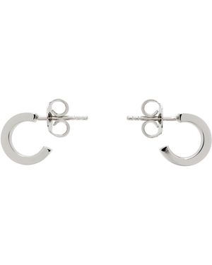 MM6 by Maison Margiela Numeric Minimal Signature Hoop Earrings - Black
