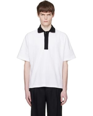 Lanvin Contrast Collar Polo - White