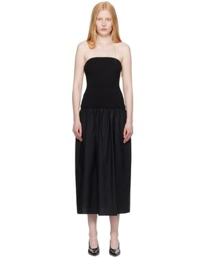 Rag & Bone ブラック Irina Mixed-Media ミディアムワンピース