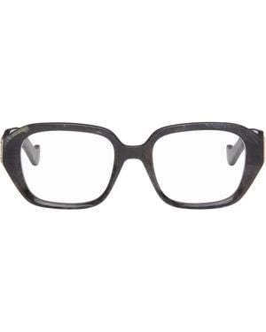 Loewe Lunettes Grises À Anagrammes - Noir
