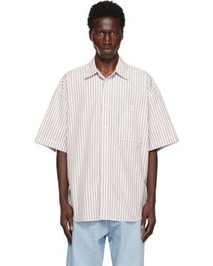 WOOYOUNGMI Striped Short Sleeve Shirt - White
