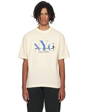 Heron Preston オフホワイト Nyc Censo Tシャツ - ブラック