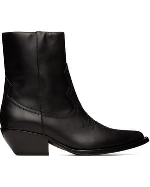 Amiri Bottes Ryder Noires En Cuir