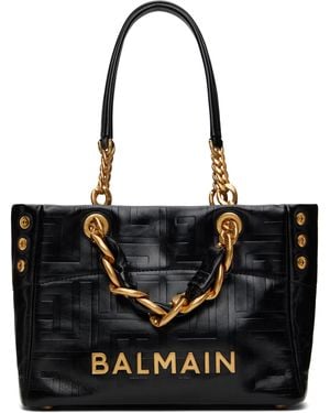 Balmain ブラック スモール 1945 Soft トートバッグ