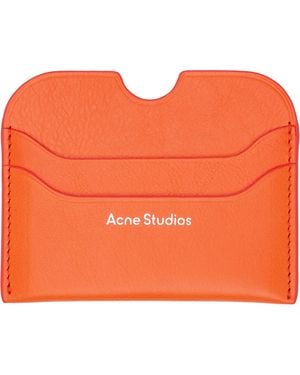 Acne Studios Logo Stamp Card Holder - Orange