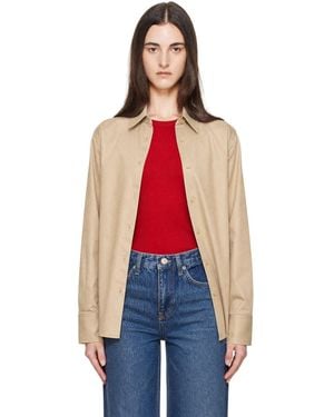Frankie Shop Peri Cotton Shirt - Red