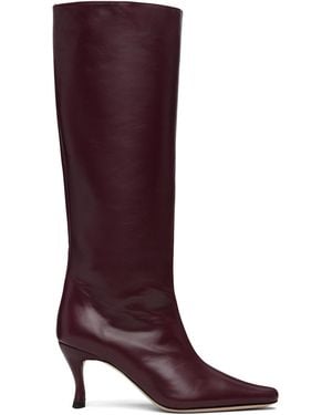 BY FAR Burgundy Stevie 42 Knee-High Boots - Purple