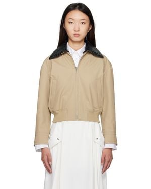 Bottega Veneta Cotton Twill Blouson Jacket - Natural