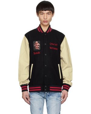 Ksubi Icons Letterman Bomber Jacket - Black