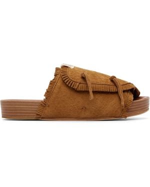 Visvim Tan Christo Shaman-Folk Sandals - Black