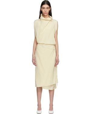 LE17SEPTEMBRE Off- Celia Wrap Midi Dress - Black