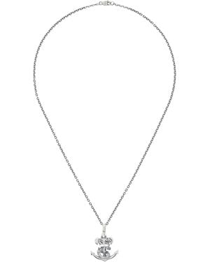 Yohji Yamamoto Snake Anchor Pendant Necklace - Metallic