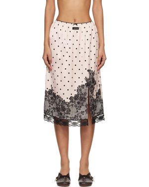 Marc Jacobs Trompe L'Oeil Dots Midi Skirt - Black