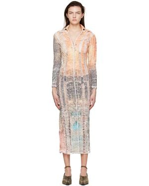 Luna Del Pinal Polyester Midi Dress - Black