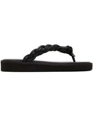 See By Chloé Black Braided Flat Sandals