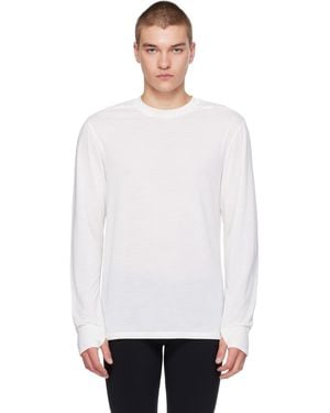 Literary Sport Off- Frank Long Sleeve T-Shirt - White