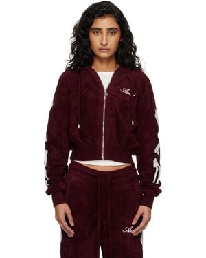 Amiri Burgundy Bones Track Jacket - Red