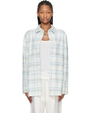 Rohe Flannel Check Shirt - Blue