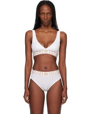 Versace Cotton-Jersey Triangle Bralette - Multicolour