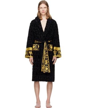 Versace 'I Heart Baroque' Bathrobe - Black