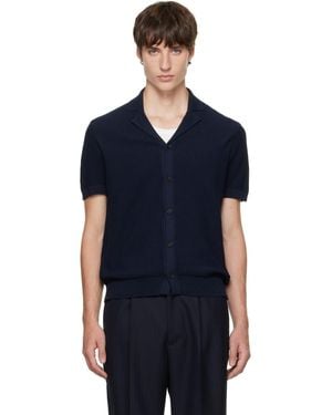 BOSS Rib-Knit Cotton Shirt - Black