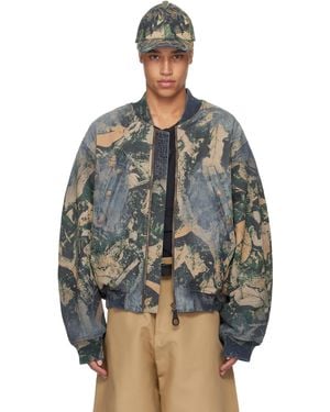 Acne Studios Denim Bomber Jacket - Multicolour