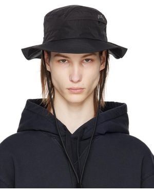 A_COLD_WALL* * Black Utile Bucket Hat - Blue