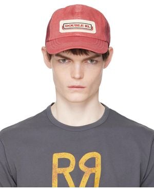 RRL Logo-Patch Twill Trucker Cap - Blue