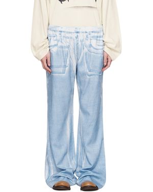 Acne Studios ブルー Casual Printed トラウザーズ