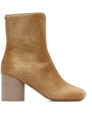 MM6 by Maison Margiela Tan Anatomic Ankle Boots - Brown