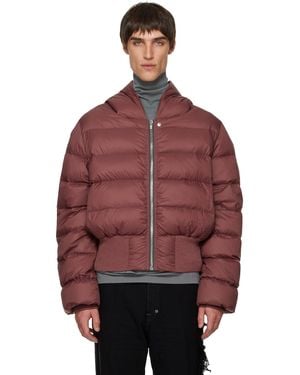 Rick Owens Concordians Hooded Down Jacket - Red