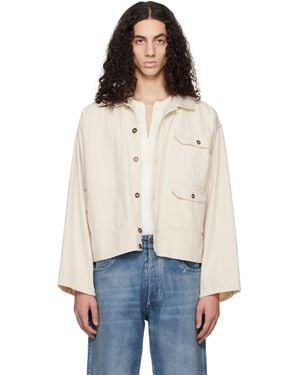 Maison Margiela Distressed Denim Jacket - Natural